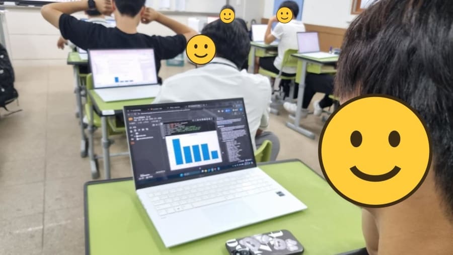 학교 AI 수업 출강 사례, 데이터 리터러시와 스마트홈 메이커 실습