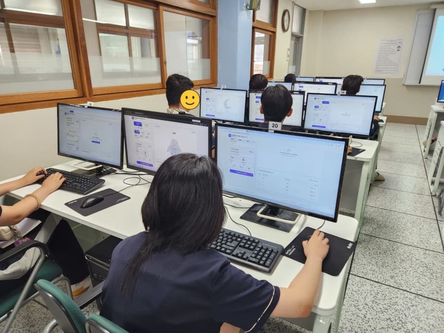 고등학교 데이터 시각화 수업, 불용어를 걸러야 보이는 워드 클라우드 (성남 분당경영고)