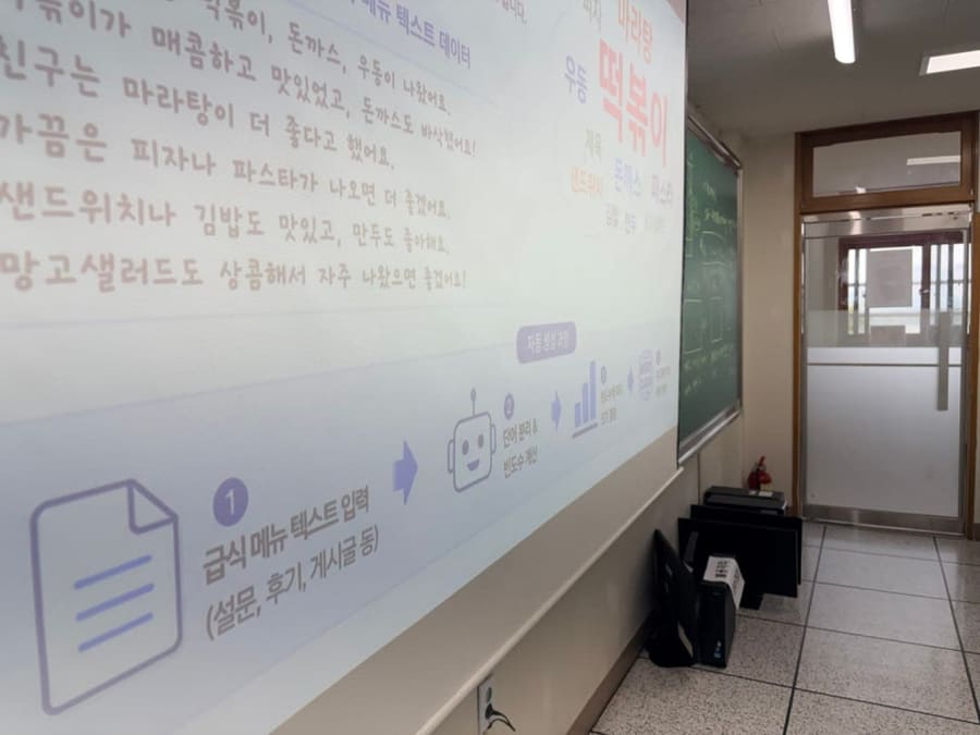 고등학교 데이터 시각화 수업, 워드클라우드로 텍스트 읽기 (성남 분당경영고)