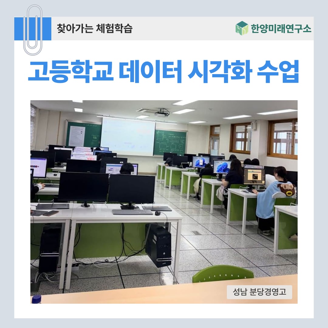 고등학교 데이터 시각화 수업, 워드클라우드로 텍스트 읽기 (성남 분당경영고)