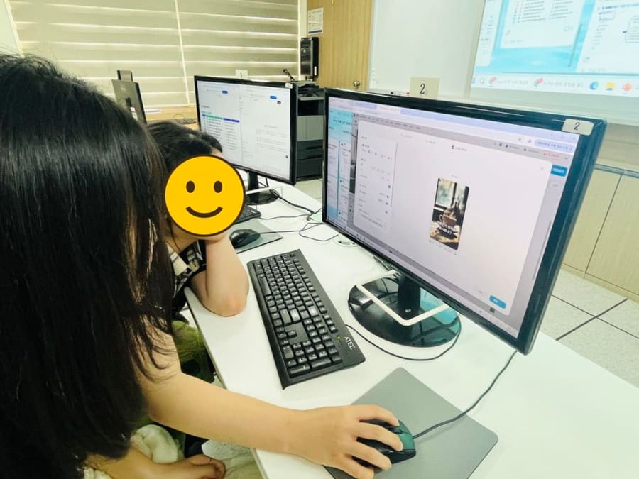 고등학생 직업체험 숏폼 합평, 패들렛에 올려 서로 짚어 주기 (성남 분당경영고)