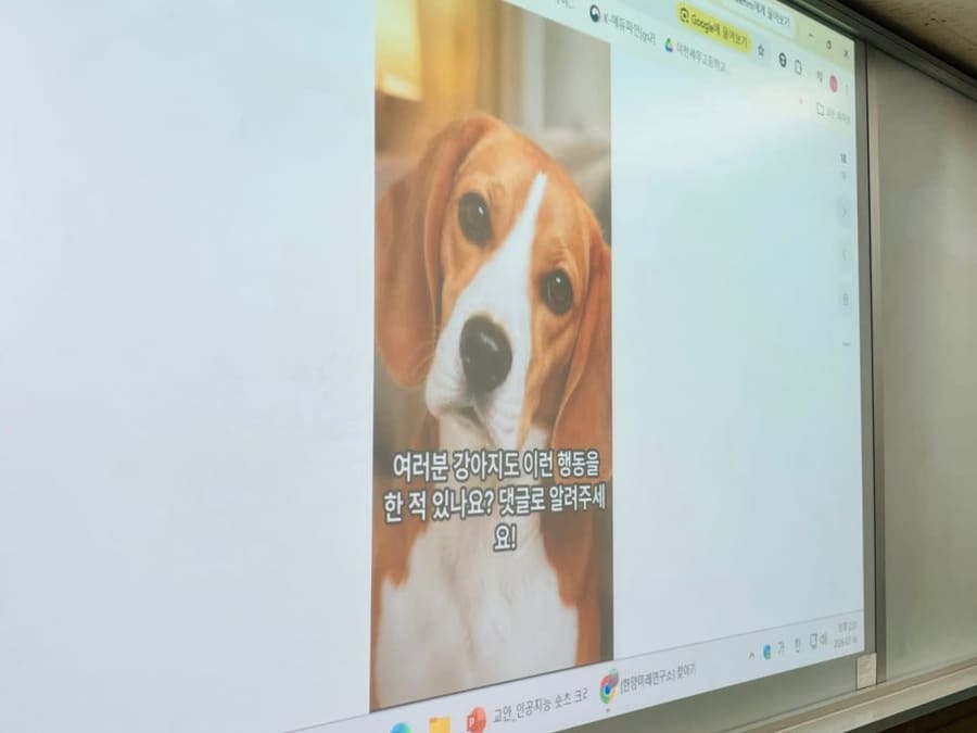 고등학생 직업체험 숏폼 합평, 패들렛에 올려 서로 짚어 주기 (성남 분당경영고)
